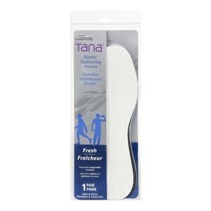 🆕 TANA Slimfit Cushioning Insoles Fresh Men's Boys Cut to Fit 1 pair Charcoal